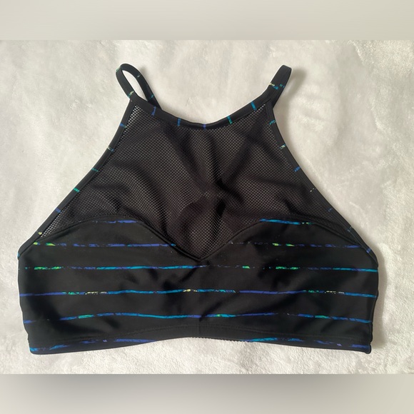 Athleta Other - Athleta medium sports bra/bikini black swim top. adjustable straps. add padding